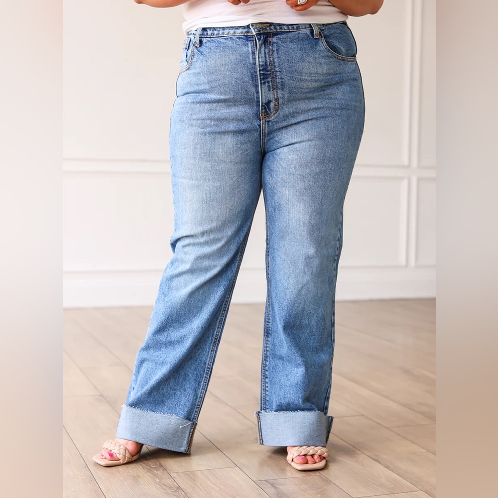 Grace & Emma Beth midrise straight leg jean size 14. New